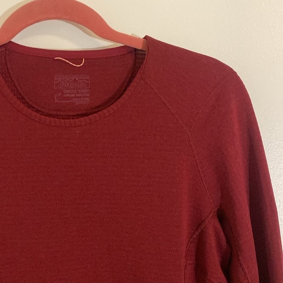 Patagonia Women's Capilene® Thermal Weight Crewneck Dark Red Sz XL - Picture 3 of 9